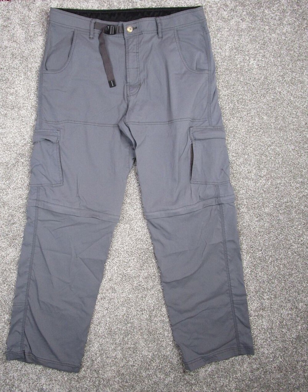 Prana Pants Shorts Men XL 36x31 Convertible Stretch Cargo Hiking Outdoor Utility